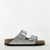 Birkenstock slipper zilver